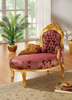 Récamiere mit Massivholzgestell