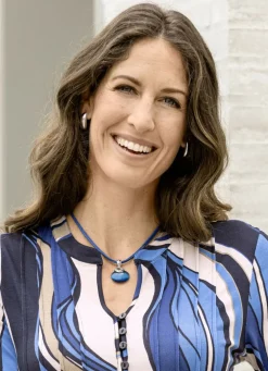 3-reihige Halskette mit Anhänger