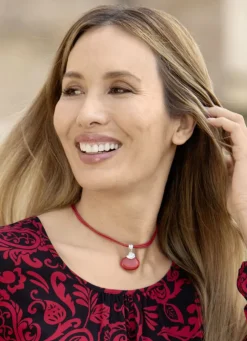 3-reihige Textilkette mit Anhänger