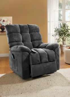 Relaxsessel mit Aufstehhilfe, Massage- und Wärmefunktion