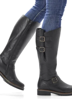 Remonte, gefütterte Damen-Stiefel, Winterschuhe, Weite G, mit Lammfell