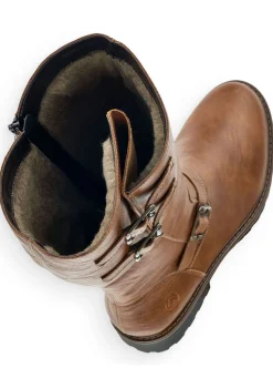 Remonte, gefütterte Damen-Stiefel, Winterschuhe, Weite G, mit Lammfell