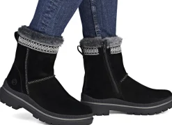 Remonte, gefütterte Damen-Stiefeletten, Winterschuhe, Weite G, mit Lammfell