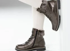 Remonte Schnür-Stiefelette mit Plüschkragen