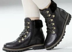 Remonte Schnür-Stiefelette mit Plüschkragen