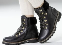 Remonte Schnür-Stiefelette mit Plüschkragen