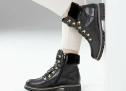 Remonte Schnür-Stiefelette mit Plüschkragen