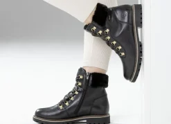 Remonte Schnür-Stiefelette mit Plüschkragen