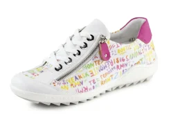 Remonte Sneaker aus beschichtetem, frech bedrucktem Leder
