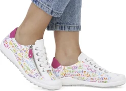 Remonte Sneaker aus beschichtetem, frech bedrucktem Leder