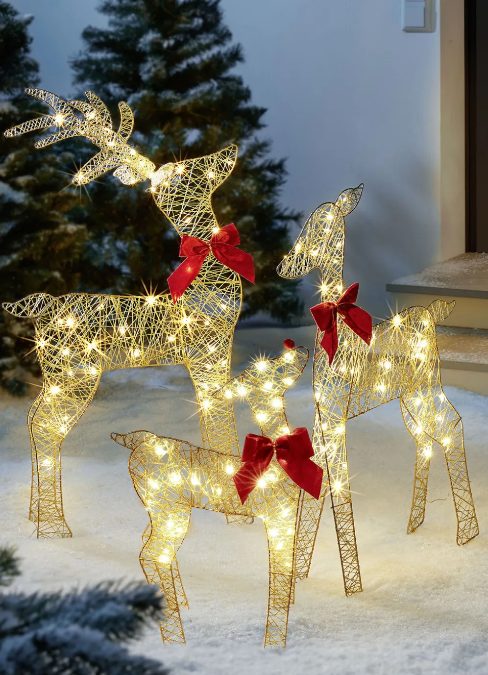 Rentierfamilie, 3er Set