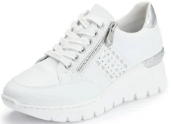 Rieker, bequeme Damen-Sneaker, Weite G, mit Reißverschluss