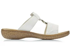 Rieker, modische Damen-Pantoletten, Weite H, mit Klettverschluss