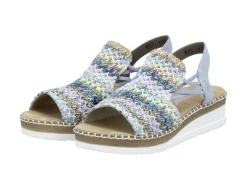 Rieker, sommerliche Damen-Sandalen, mit seitlichen Elastik-Bandagen