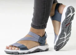 Rieker, sportliche Damen-Sandalen, mit zwei Klettspangen