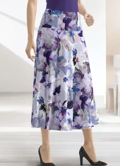 Rock mit floraler Dessinierung