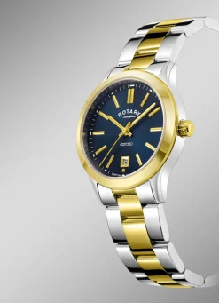 Rotary Quartz-Damenuhr mit Edelstahlbandgehäuse