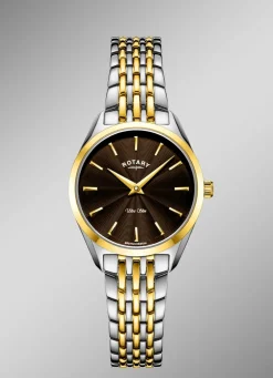 Rotary Quartz-Damenuhr mit Edelstahlbandgehäuse