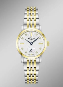 Rotary Quartz-Damenuhr mit Edelstahlgehäuse