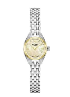 Rotary Quartz-Damenuhr mit Perlmutt-Zifferblatt