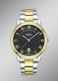Rotary Quartz-Herrenuhr in Bicolor