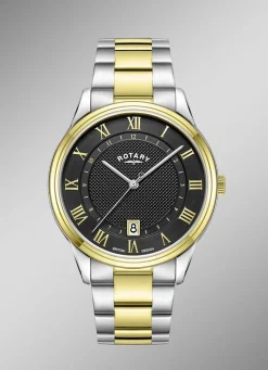Rotary Quartz-Herrenuhr in Bicolor