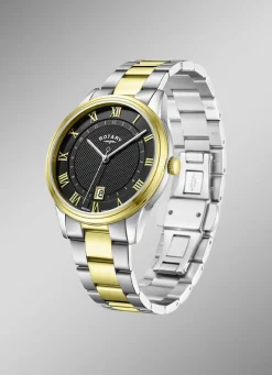 Rotary Quartz-Herrenuhr in Bicolor