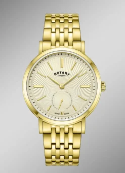 Rotary Quartz-Herrenuhr mit Edelstahlbandgehäuse