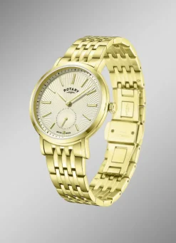 Rotary Quartz-Herrenuhr mit Edelstahlbandgehäuse