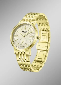 Rotary Quartz-Herrenuhr mit Edelstahlbandgehäuse