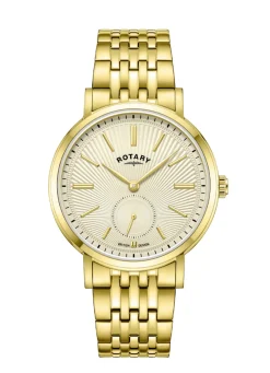 Rotary Quartz-Herrenuhr mit Edelstahlbandgehäuse