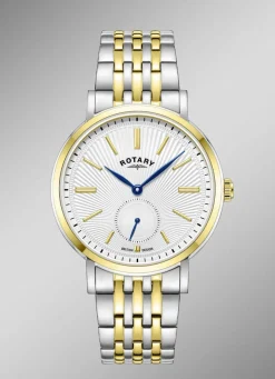 Rotary Quartz-Herrenuhr mit Edelstahlbandgehäuse