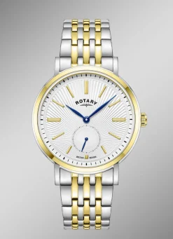 Rotary Quartz-Herrenuhr mit Edelstahlbandgehäuse