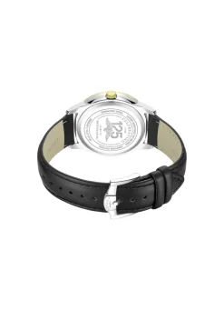 Rotary Quartz-Herrenuhr mit Lederband