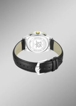 Rotary Quartz-Herrenuhr mit Lederband