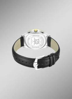 Rotary Quartz-Herrenuhr mit Lederband