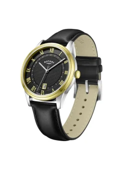 Rotary Quartz-Herrenuhr mit Lederband