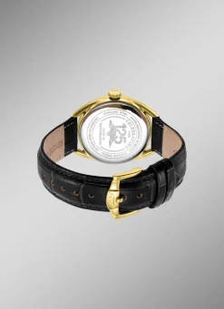 Rotary Quartz-Herrenuhr mit Lederband