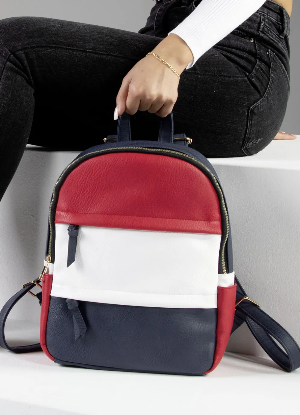 Rucksack in Color-Blocking-Optik