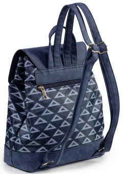 Rucksack mit effektvoll dessiniertem Textil