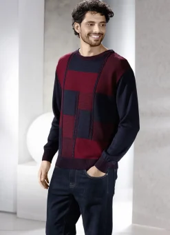 Rundhalspullover in 2 Farben