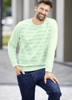 Rundhalspullover mit Strukturdessin in 3 Farben