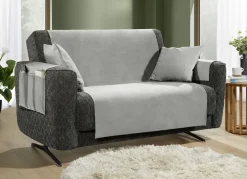 Samtweiche Sessel- und Sofaschoner mit Anti-Rutsch-Rückseite