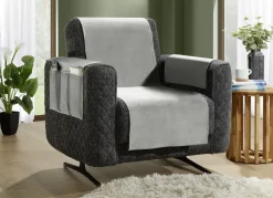 Samtweiche Sessel- und Sofaschoner mit Anti-Rutsch-Rückseite