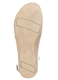 Sandale aus Rind-Nappaleder mit verstellbarem Fersenriemchen