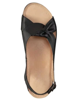 Sandale aus teilweise perforiertem Nappaleder