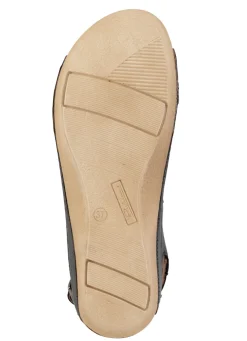 Sandale aus teilweise perforiertem Nappaleder