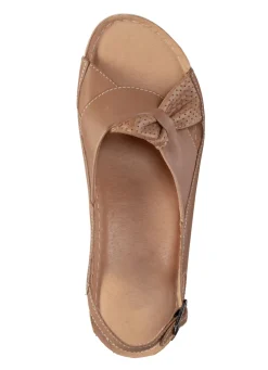 Sandale aus teilweise perforiertem Nappaleder