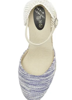 Sandalette aus Textilmaterial