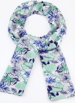 Schal mit Fantasieblüten-Dessin